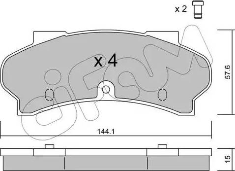 Cifam 822-017-0 - Гальмівні колодки, дискові гальма autozip.com.ua