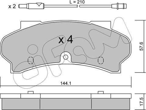 Cifam 822-017-1 - Гальмівні колодки, дискові гальма autozip.com.ua