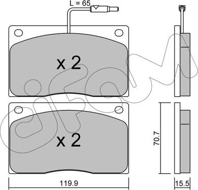 Cifam 822-089-1 - Гальмівні колодки, дискові гальма autozip.com.ua