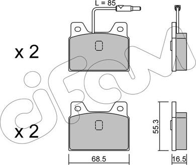 Cifam 822-084-0 - Гальмівні колодки, дискові гальма autozip.com.ua