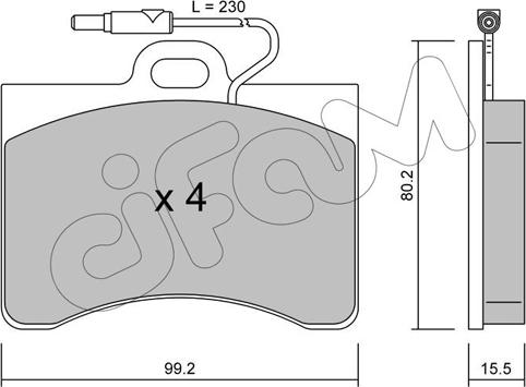 Cifam 822-085-0 - Гальмівні колодки, дискові гальма autozip.com.ua