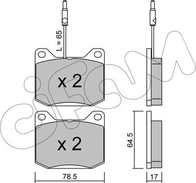 Cifam 822-080-0 - Гальмівні колодки, дискові гальма autozip.com.ua