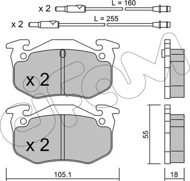 Cifam 822-036-0 - Гальмівні колодки, дискові гальма autozip.com.ua