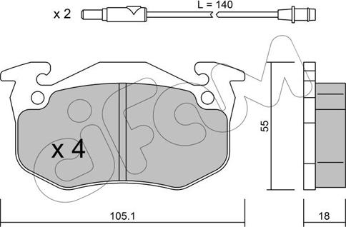 Remsa BPM0144.42 - Гальмівні колодки, дискові гальма autozip.com.ua