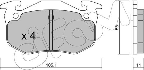 Cifam 822-038-2 - Гальмівні колодки, дискові гальма autozip.com.ua