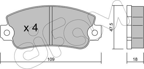 Cifam 822-033-0 - Гальмівні колодки, дискові гальма autozip.com.ua