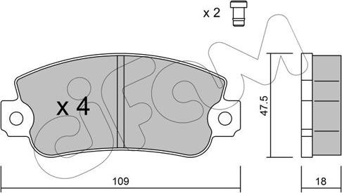 Cifam 822-033-1 - Гальмівні колодки, дискові гальма autozip.com.ua