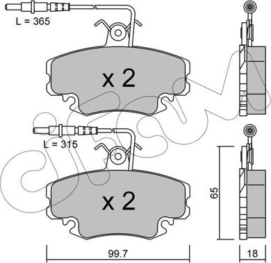 Cifam 822-032-1 - Гальмівні колодки, дискові гальма autozip.com.ua