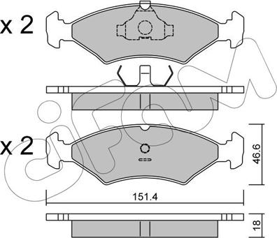 Cifam 822-029-0 - Гальмівні колодки, дискові гальма autozip.com.ua