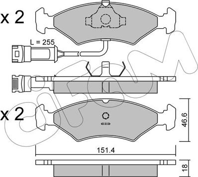 Cifam 822-029-1 - Гальмівні колодки, дискові гальма autozip.com.ua