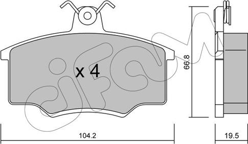 Cifam 822-024-0 - Гальмівні колодки, дискові гальма autozip.com.ua