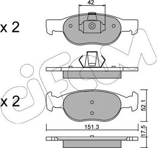 Cifam 822-079-1 - Гальмівні колодки, дискові гальма autozip.com.ua