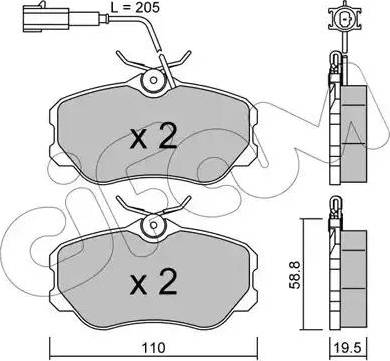 Cifam 822-074-0 - Гальмівні колодки, дискові гальма autozip.com.ua