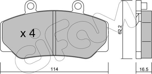 Cifam 822-075-0 - Гальмівні колодки, дискові гальма autozip.com.ua