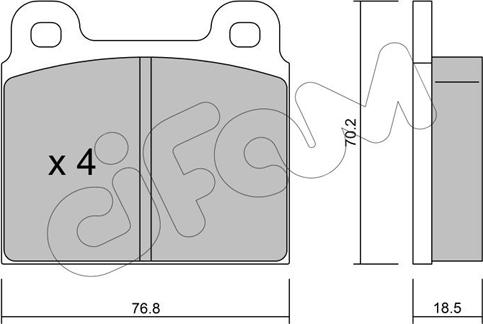 Cifam 822-078-0 - Гальмівні колодки, дискові гальма autozip.com.ua