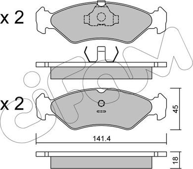 Cifam 822-073-0 - Гальмівні колодки, дискові гальма autozip.com.ua