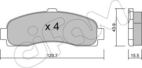 Cifam 822-145-0 - Гальмівні колодки, дискові гальма autozip.com.ua