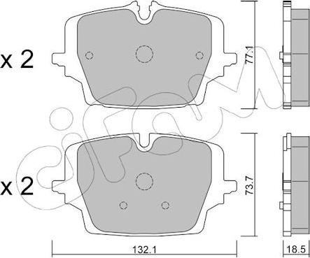 Cifam 822-1407-0 - Гальмівні колодки, дискові гальма autozip.com.ua