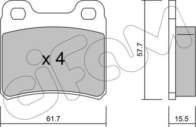 Cifam 822-141-0 - Гальмівні колодки, дискові гальма autozip.com.ua