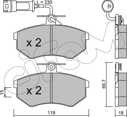 Cifam 822-148-4 - Гальмівні колодки, дискові гальма autozip.com.ua