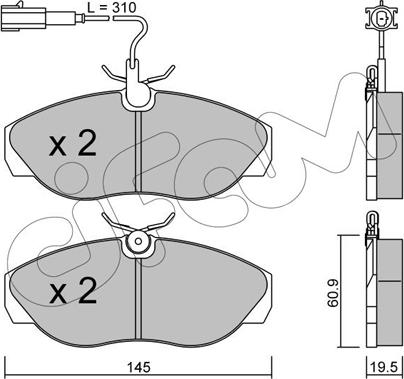 Cifam 822-154-1 - Гальмівні колодки, дискові гальма autozip.com.ua