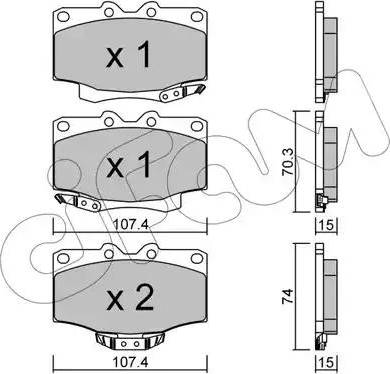 Cifam 822-152-0 - Гальмівні колодки, дискові гальма autozip.com.ua