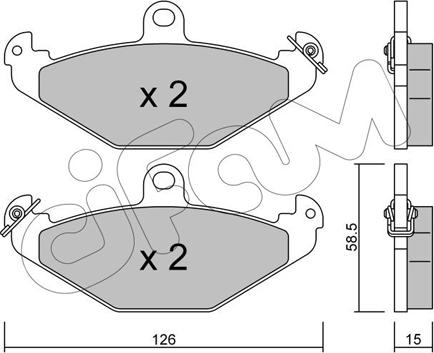 Cifam 822-165-0 - Гальмівні колодки, дискові гальма autozip.com.ua