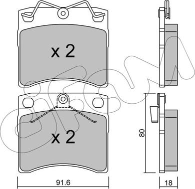 Cifam 822-163-1 - Гальмівні колодки, дискові гальма autozip.com.ua