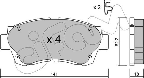 Cifam 822-167-0 - Гальмівні колодки, дискові гальма autozip.com.ua