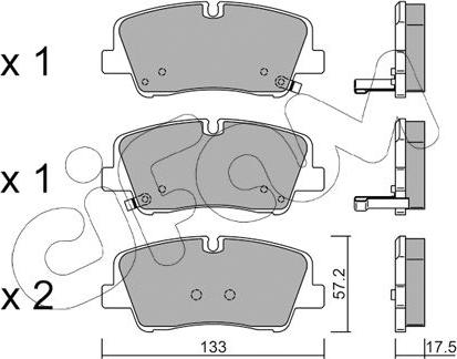 Cifam 822-1095-0 - Гальмівні колодки, дискові гальма autozip.com.ua