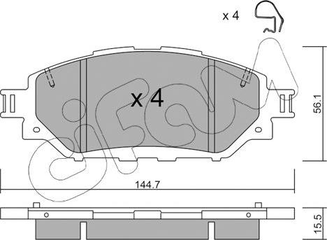 Cifam 822-1090-0 - Гальмівні колодки, дискові гальма autozip.com.ua