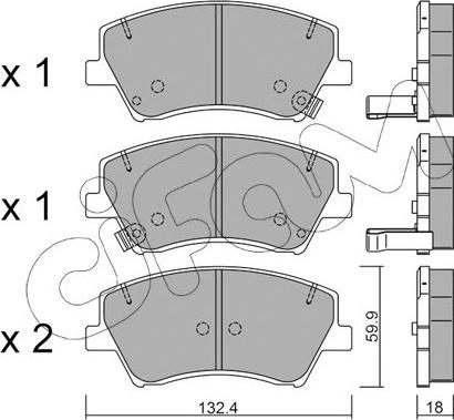 Cifam 822-1092-0 - Гальмівні колодки, дискові гальма autozip.com.ua