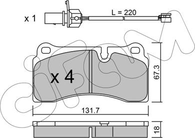 Cifam 822-1044-0 - Гальмівні колодки, дискові гальма autozip.com.ua