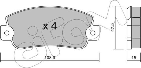 Cifam 822-104-0 - Гальмівні колодки, дискові гальма autozip.com.ua