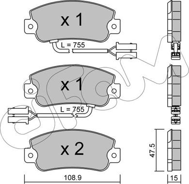 Cifam 822-104-1 - Гальмівні колодки, дискові гальма autozip.com.ua