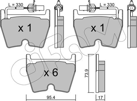 Cifam 822-1043-0 - Гальмівні колодки, дискові гальма autozip.com.ua