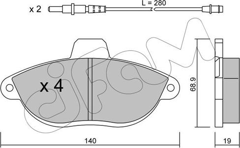 Cifam 822-105-0 - Гальмівні колодки, дискові гальма autozip.com.ua