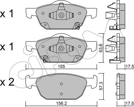 Cifam 822-1009-0 - Гальмівні колодки, дискові гальма autozip.com.ua