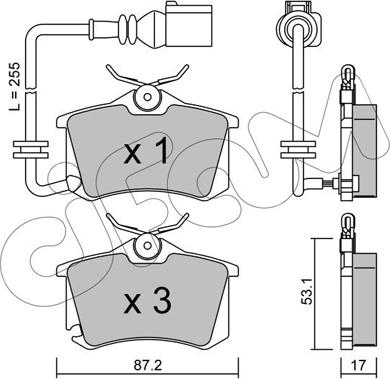 Cifam 822-100-4 - Гальмівні колодки, дискові гальма autozip.com.ua