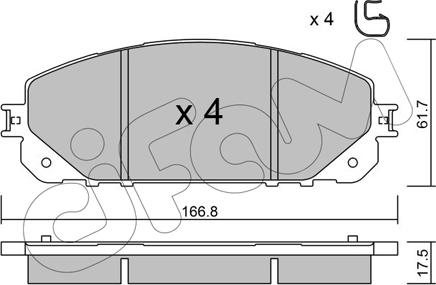 Cifam 822-1000-0 - Гальмівні колодки, дискові гальма autozip.com.ua