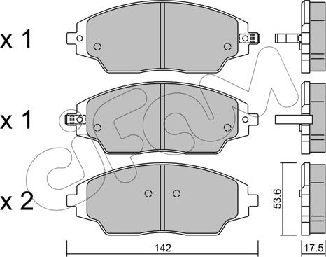 Cifam 822-1008-0 - Гальмівні колодки, дискові гальма autozip.com.ua