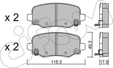 Cifam 822-1002-0 - Гальмівні колодки, дискові гальма autozip.com.ua