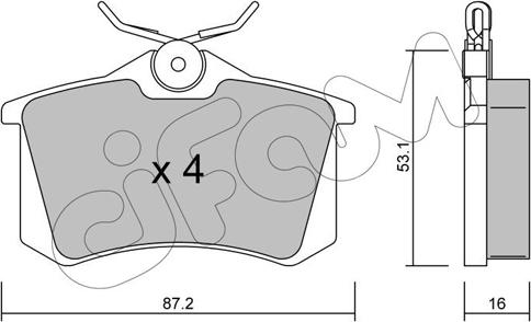 Cifam 822-100-2 - Гальмівні колодки, дискові гальма autozip.com.ua