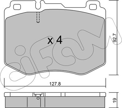 Cifam 822-1019-0 - Гальмівні колодки, дискові гальма autozip.com.ua