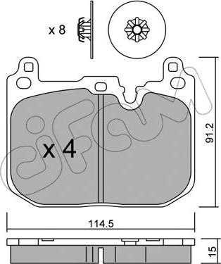 Cifam 822-1015-0 - Гальмівні колодки, дискові гальма autozip.com.ua