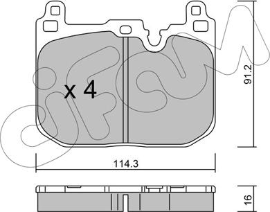 Cifam 822-1015-2 - Гальмівні колодки, дискові гальма autozip.com.ua