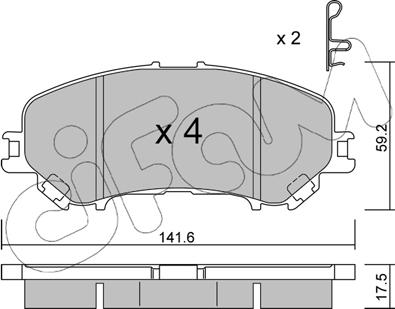 Cifam 822-1010-1 - Гальмівні колодки, дискові гальма autozip.com.ua