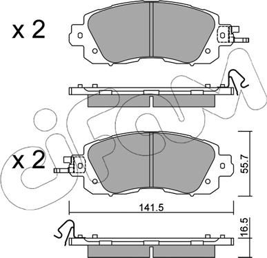 Cifam 822-1080-0 - Гальмівні колодки, дискові гальма autozip.com.ua