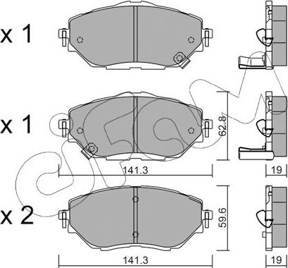 Cifam 822-1088-0 - Гальмівні колодки, дискові гальма autozip.com.ua