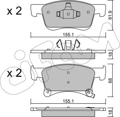 Cifam 822-1035-0 - Гальмівні колодки, дискові гальма autozip.com.ua